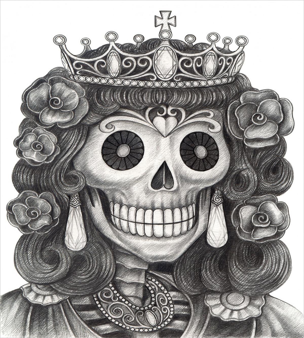 Dead Queen Folk Flowers — Pattern