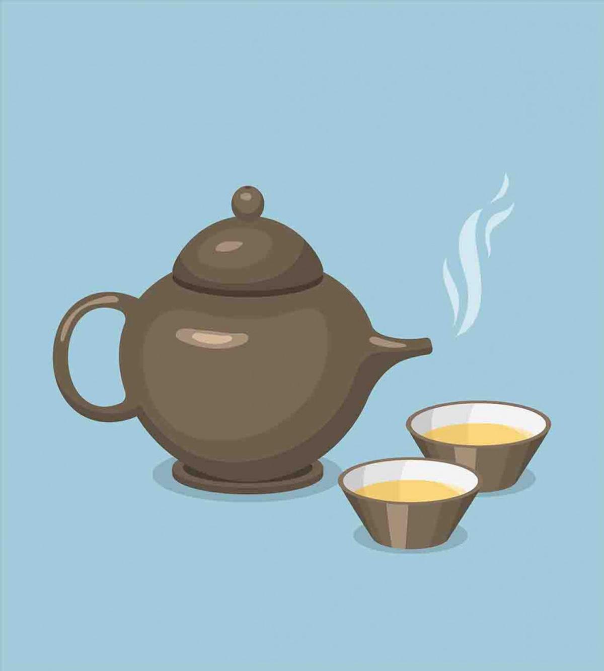 Tea Cups Beverage Drink Theme — Pattern