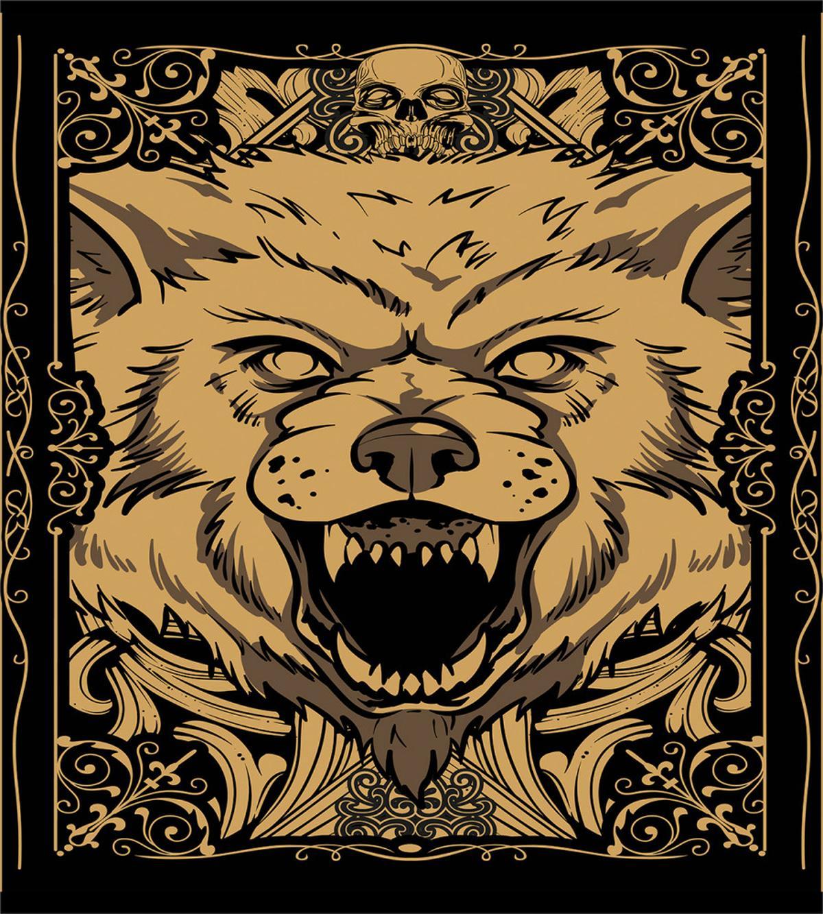 Card Style Angry Animal — Pattern