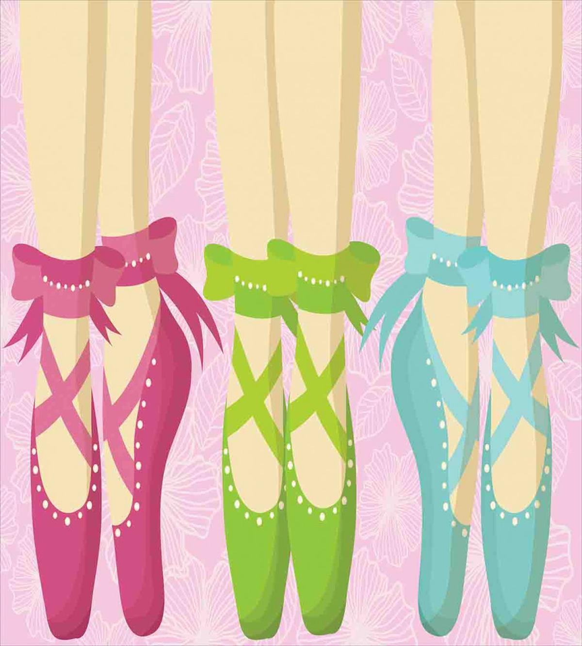 Colored Pointe Shoes on Pink — Pattern