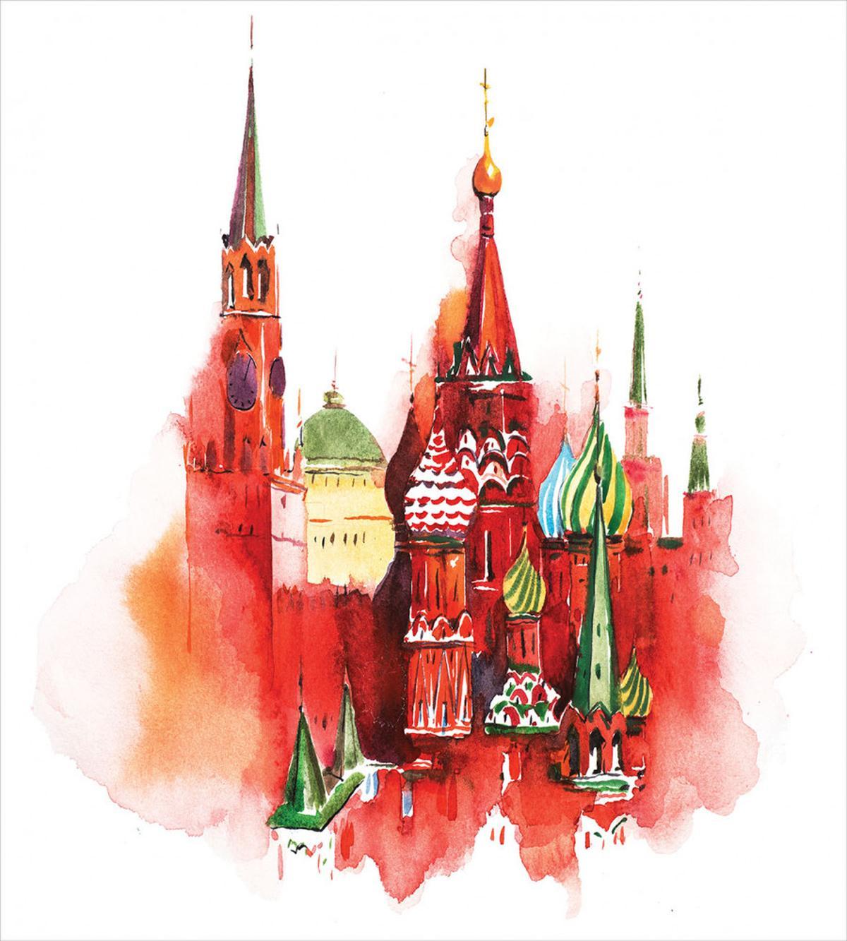 Red Square Saint Basil Art — Pattern