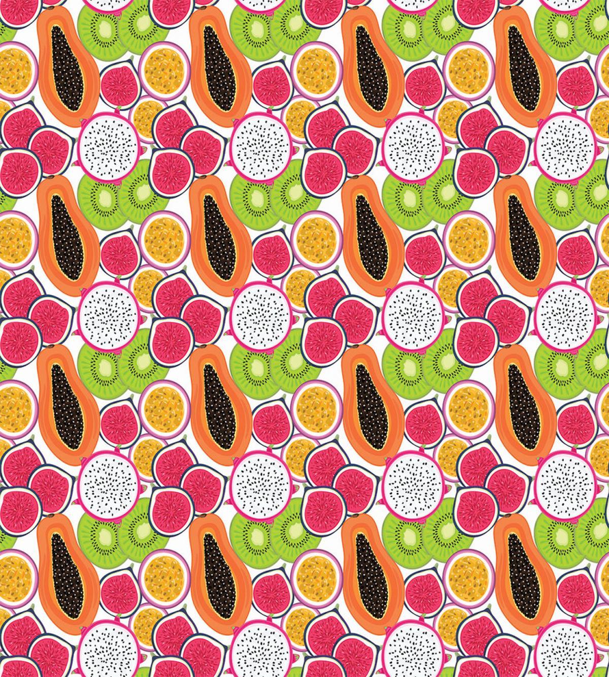 Summer Fresh Tropical Fruits — Pattern