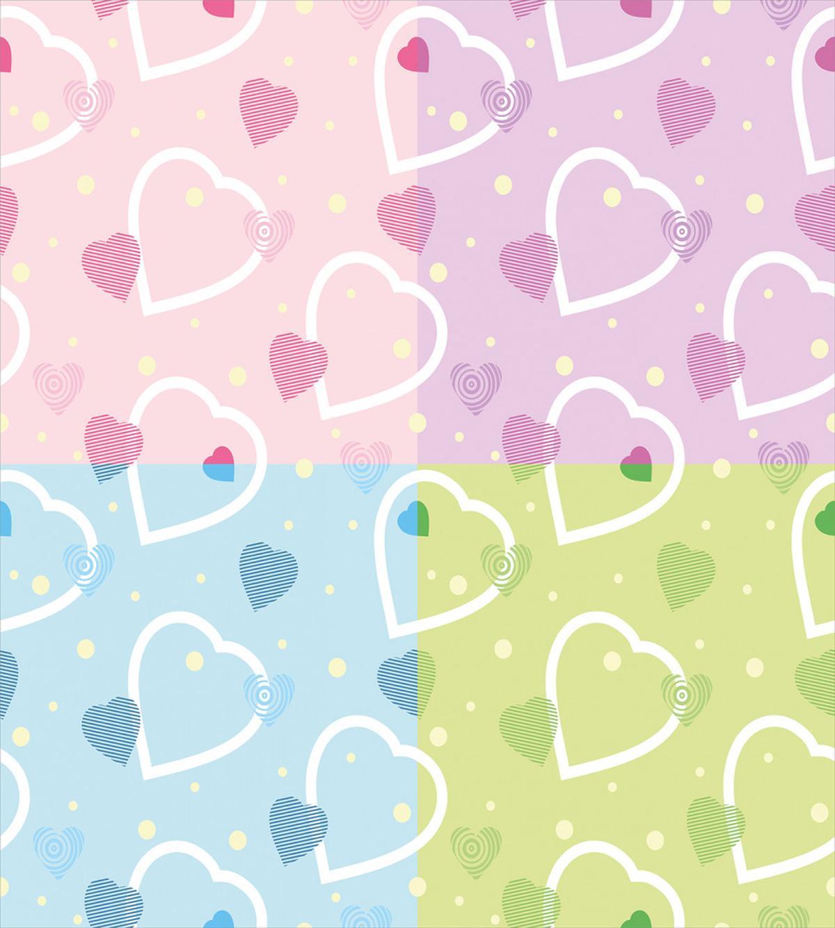 Hearts Dots Colorful — Pattern