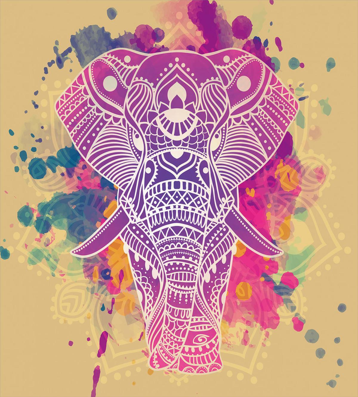 Watercolor Effect Ethnic — Pattern