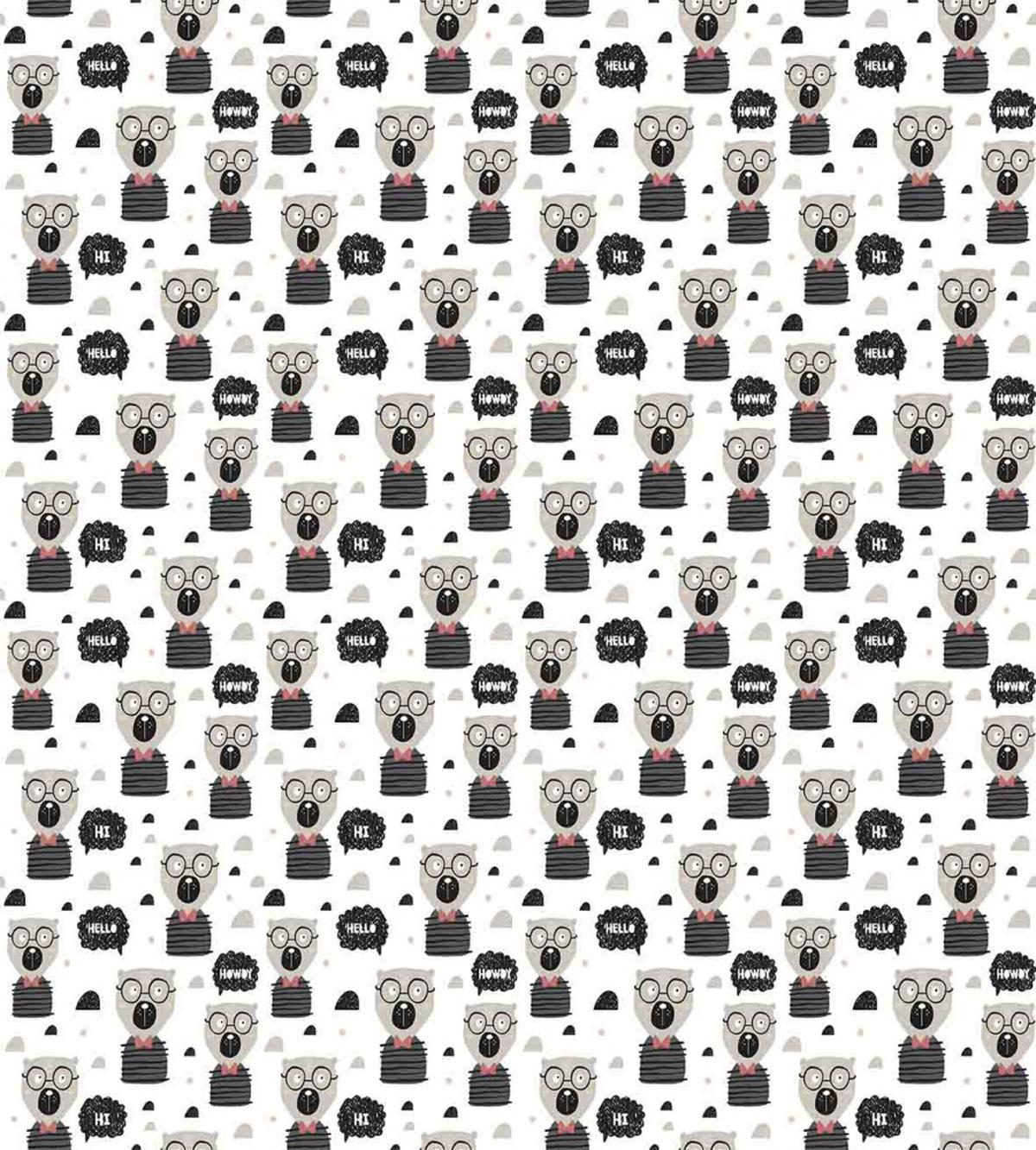Hello Howdy Comic Animals — Pattern