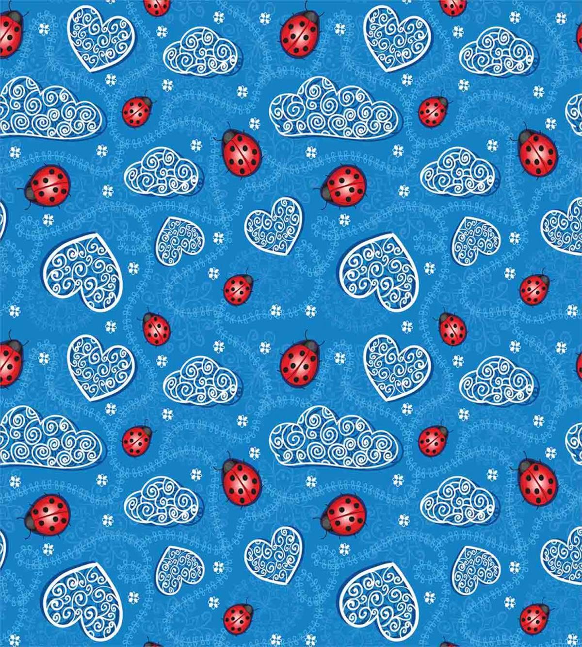 Ladybugs Hearts Clouds — Pattern
