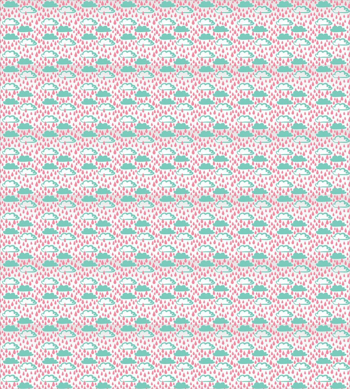 Doodle Clouds and Raindrops — Pattern