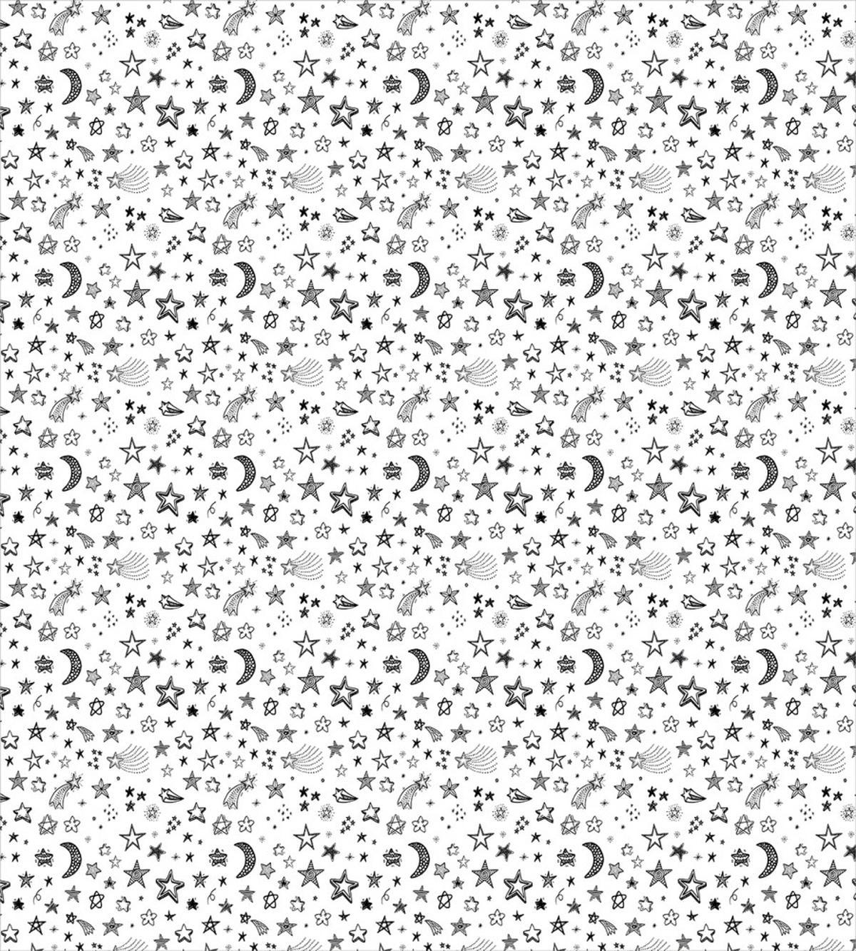 Stars and Crescent Moon — Pattern