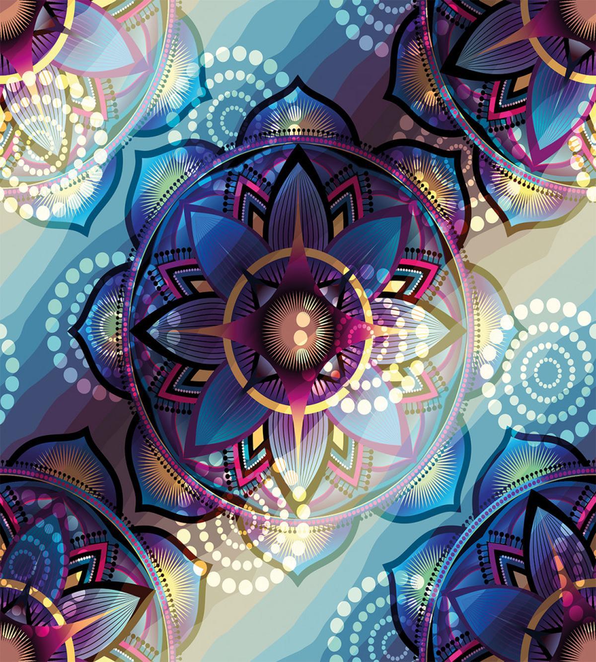 Diagonal Gradient Lotus — Pattern