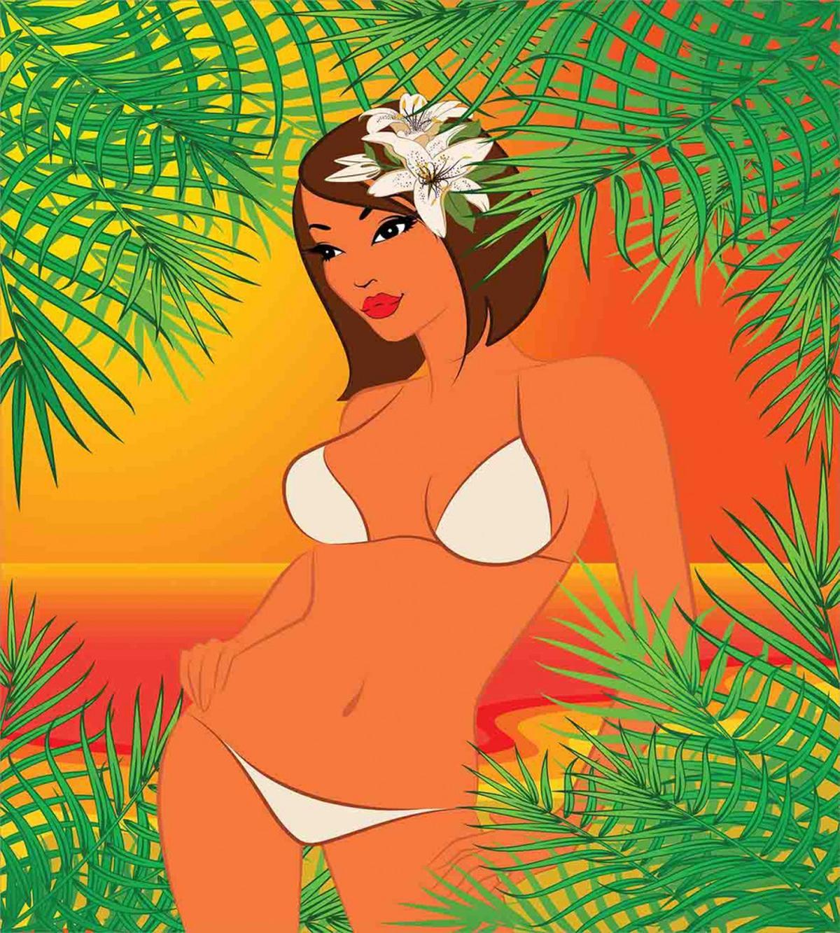 White Bikini Girl — Pattern