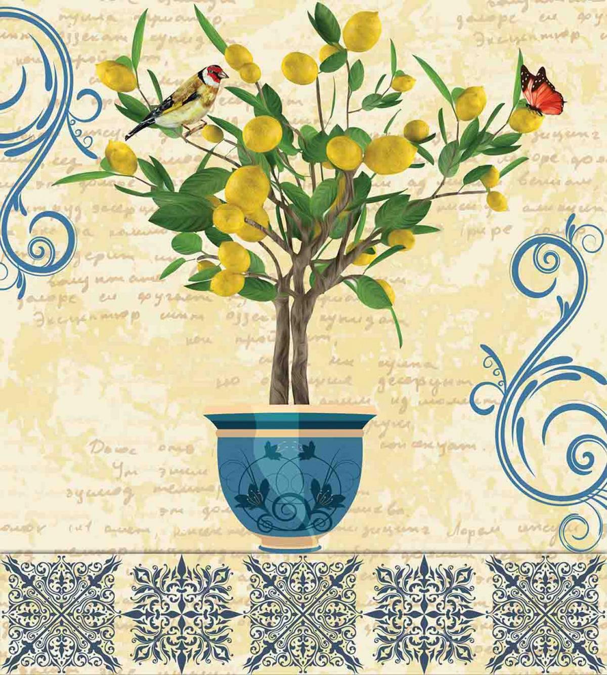 Retro Style Lemon Tree — Pattern
