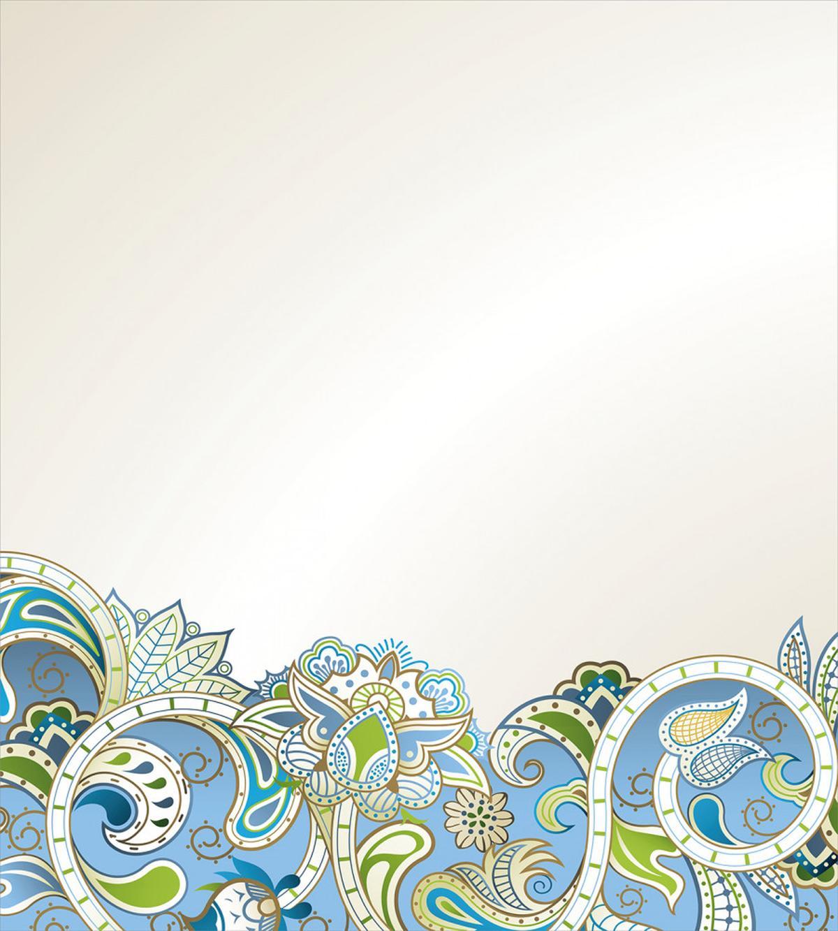 Abstract Flowers Curvy — Pattern