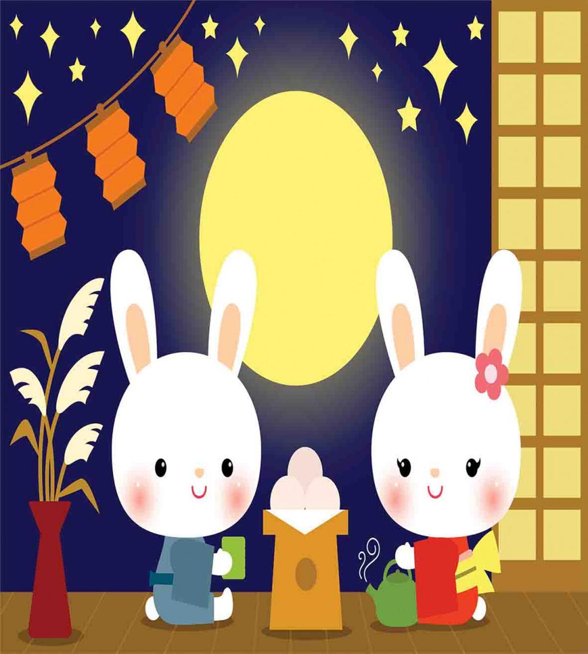 Tsukimi Festival Bunnies — Pattern