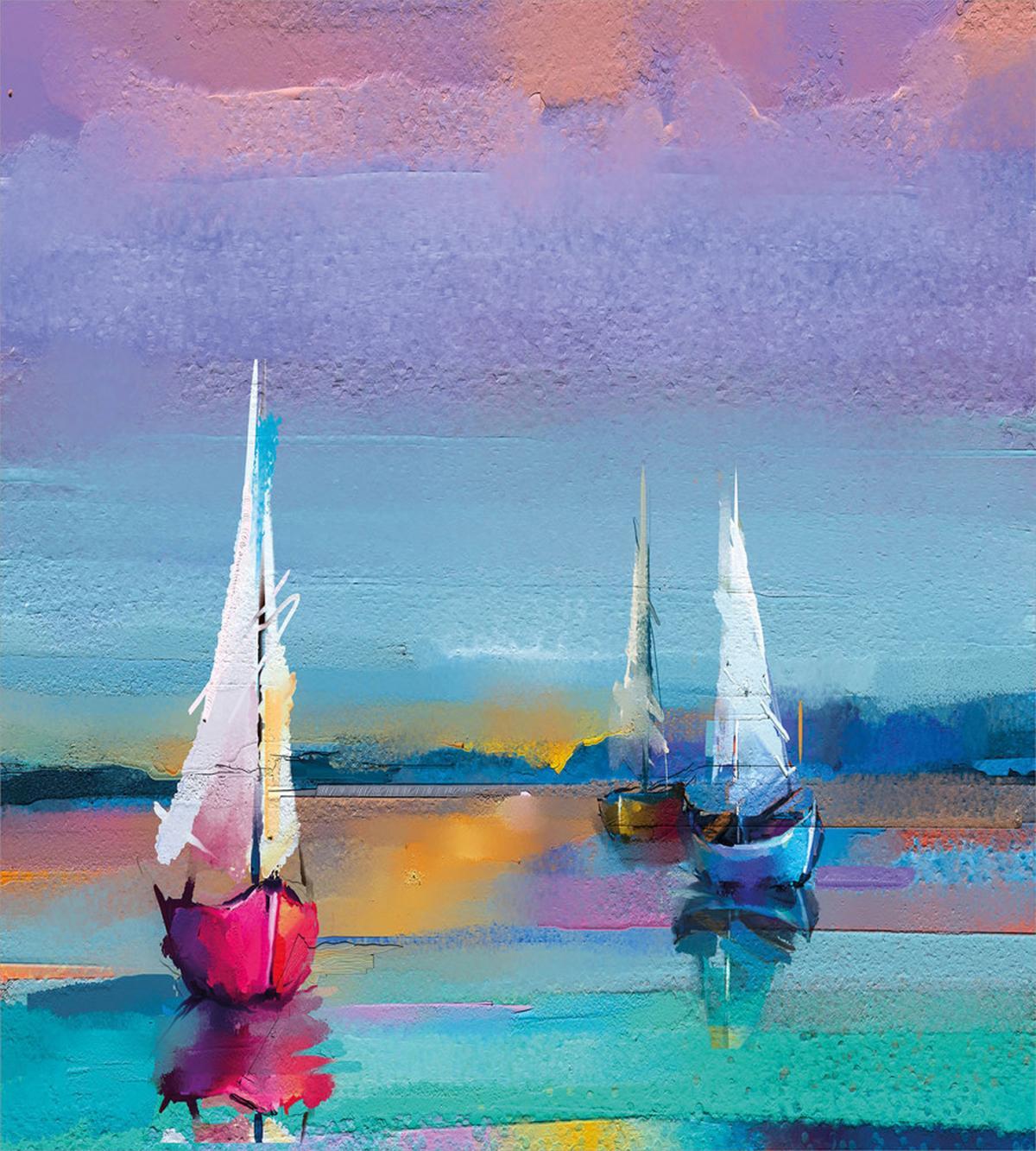 Modern Art Boat Sail — Pattern