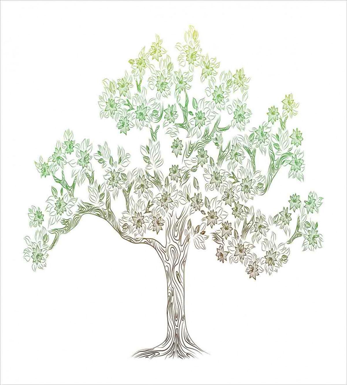 Doodle Style Oak Foliage — Pattern