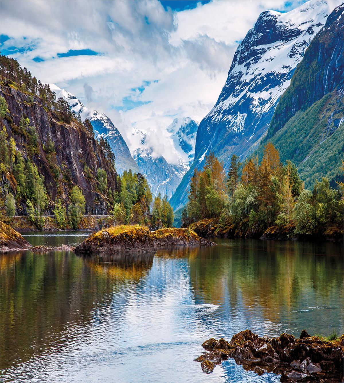 Snowy Norway Mountains — Pattern