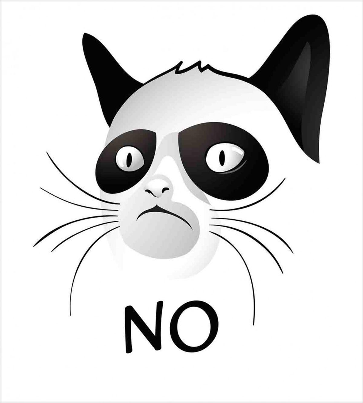 Grumpy Face Famous Cat — Pattern