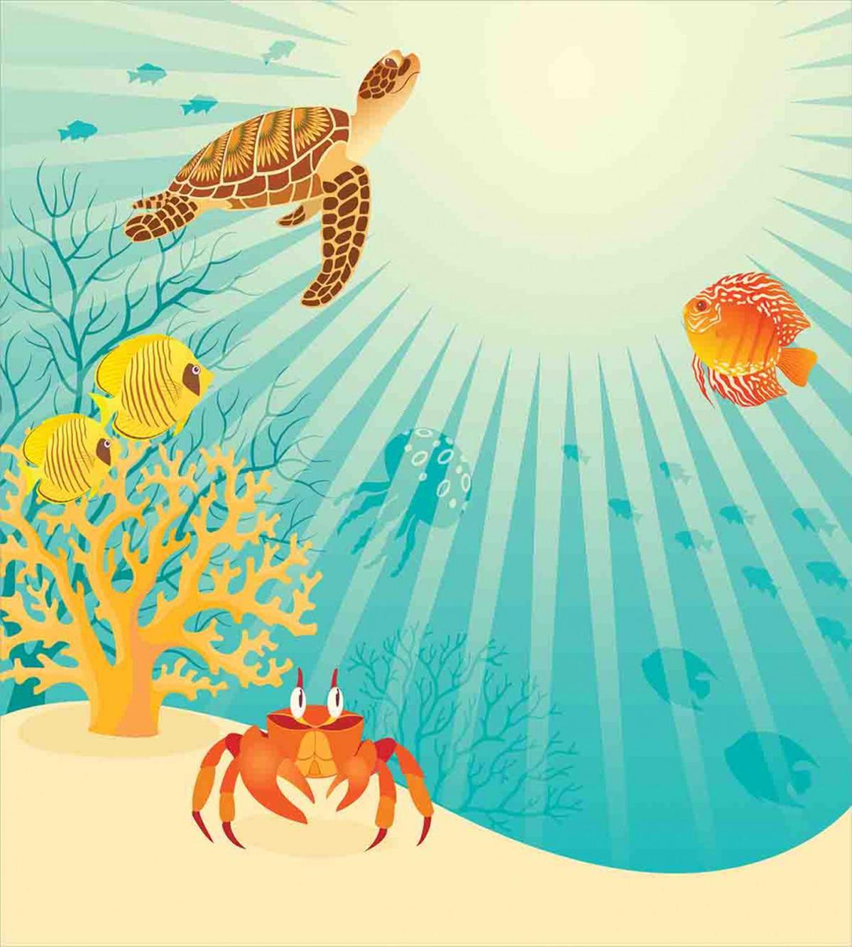 Tropical Animals Cartoon — Pattern