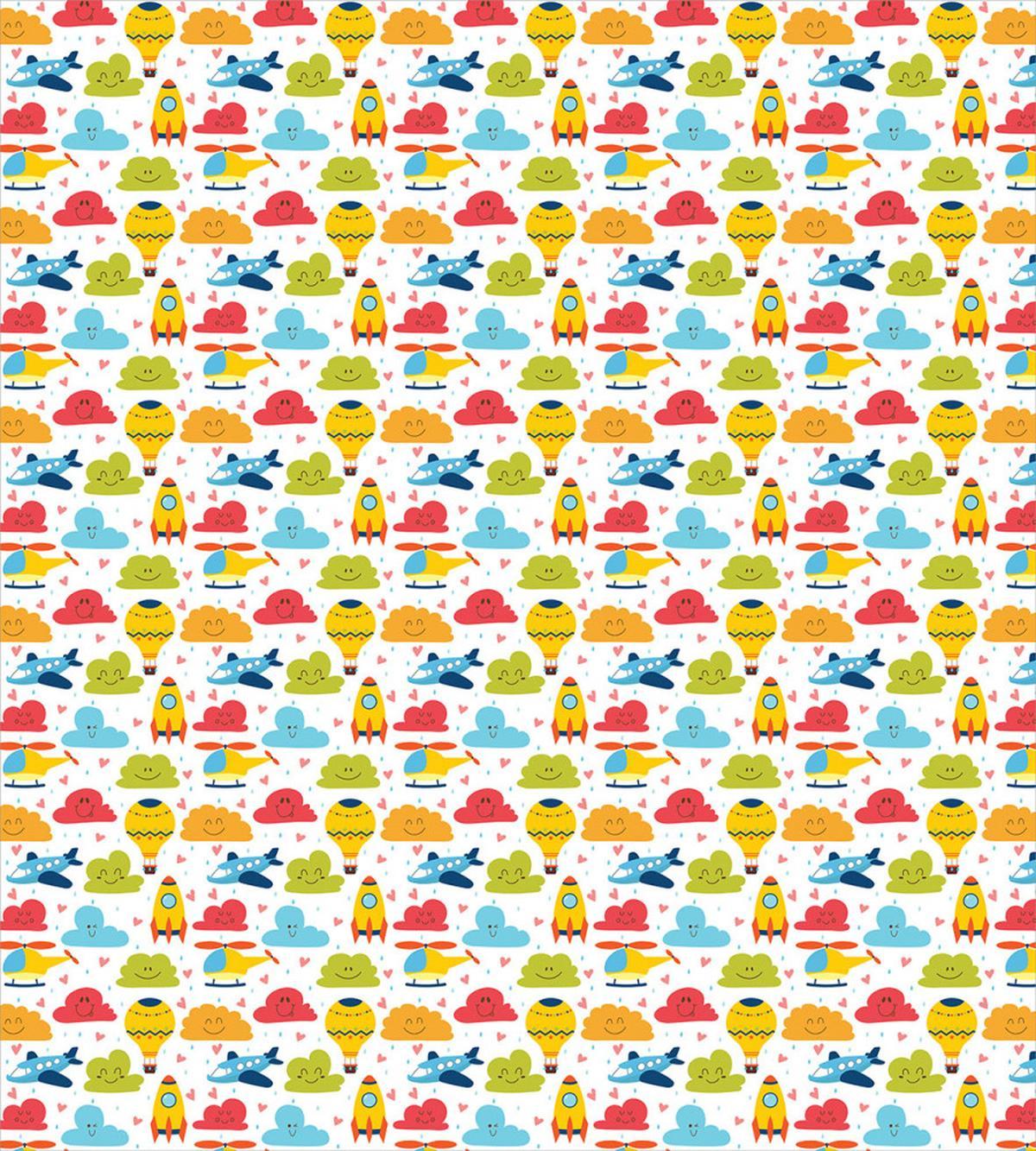 Clouds Balloons Airplanes — Pattern