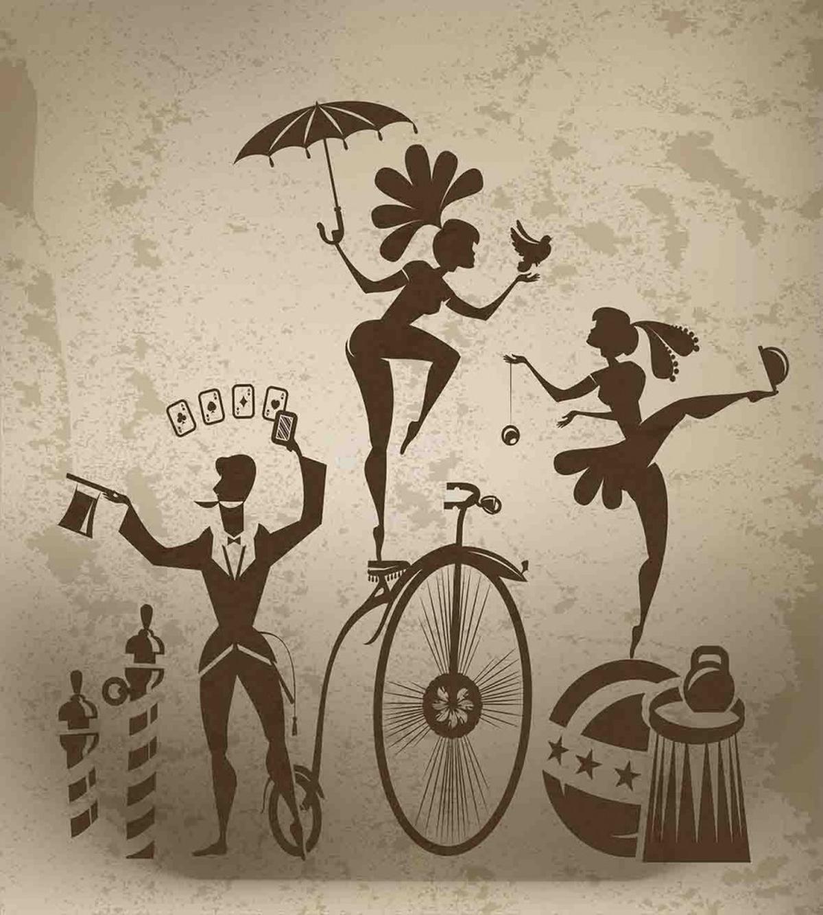 Acrobats and Magician — Pattern