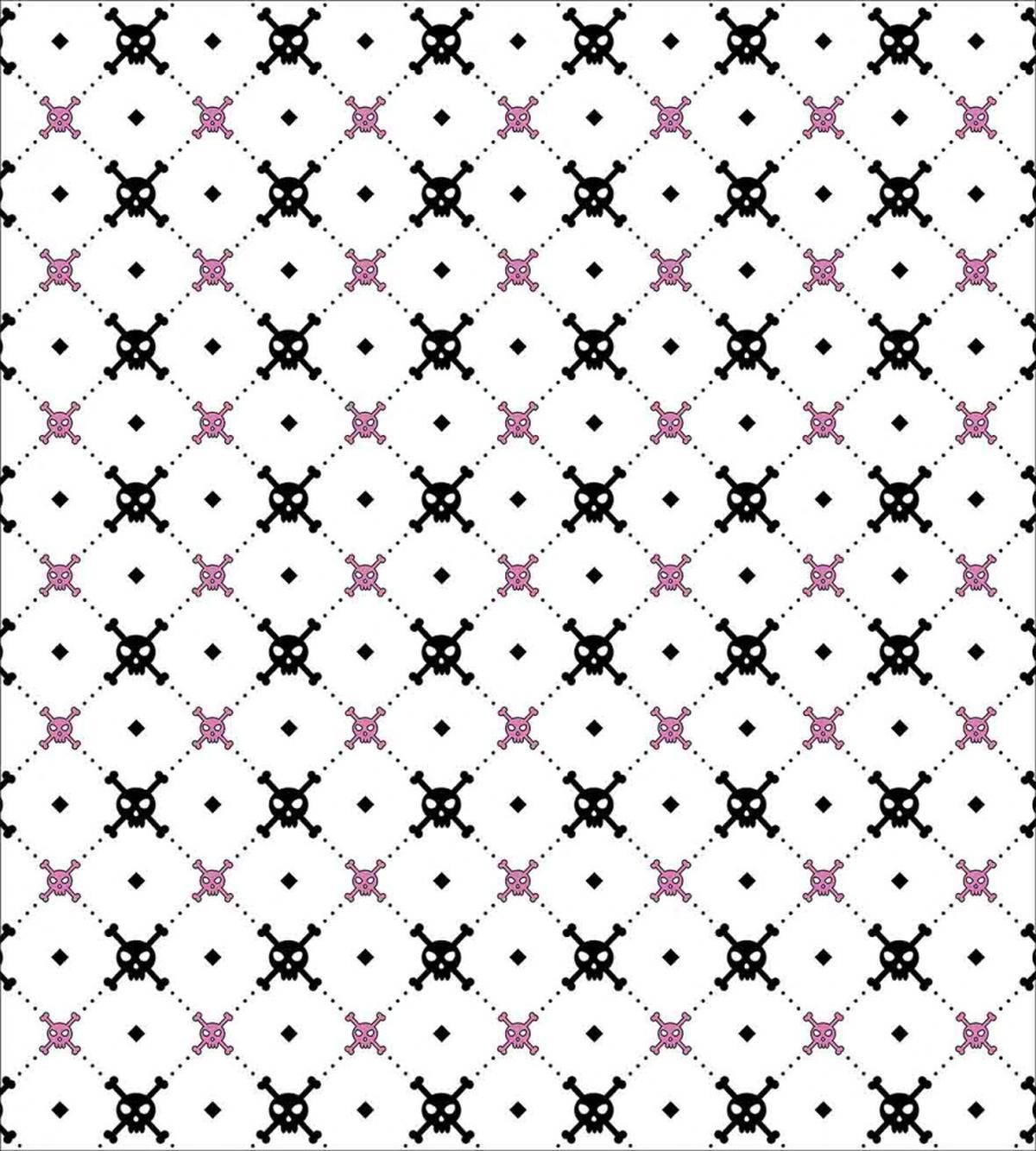 Black Girly Crossbones — Pattern
