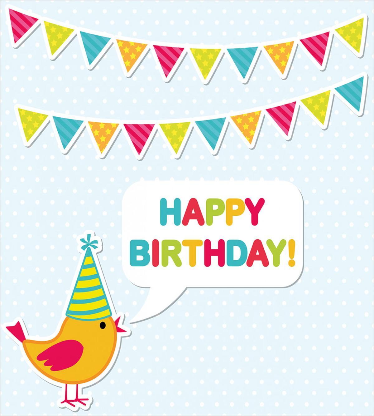 Party Flags and Bird — Pattern