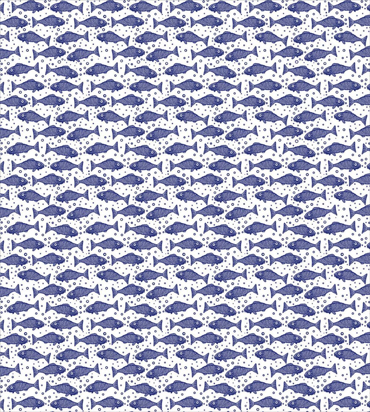 Hand Drawn Fish Bubbles — Pattern