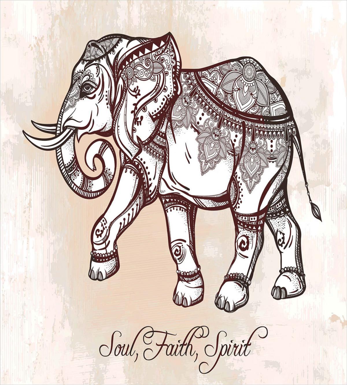 Boho Ethnic Elephant — Pattern