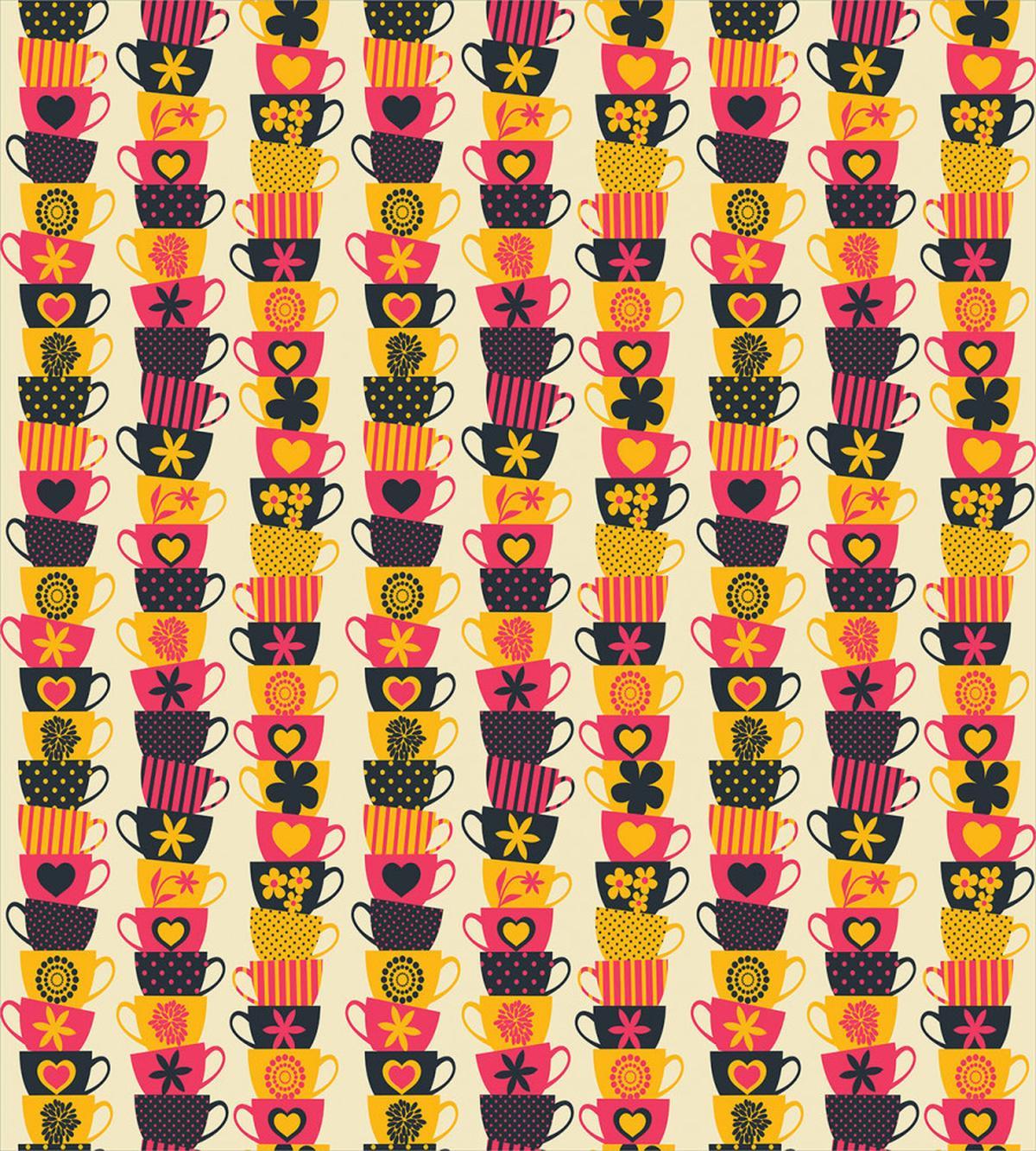 Cups with Dots Stripes — Pattern