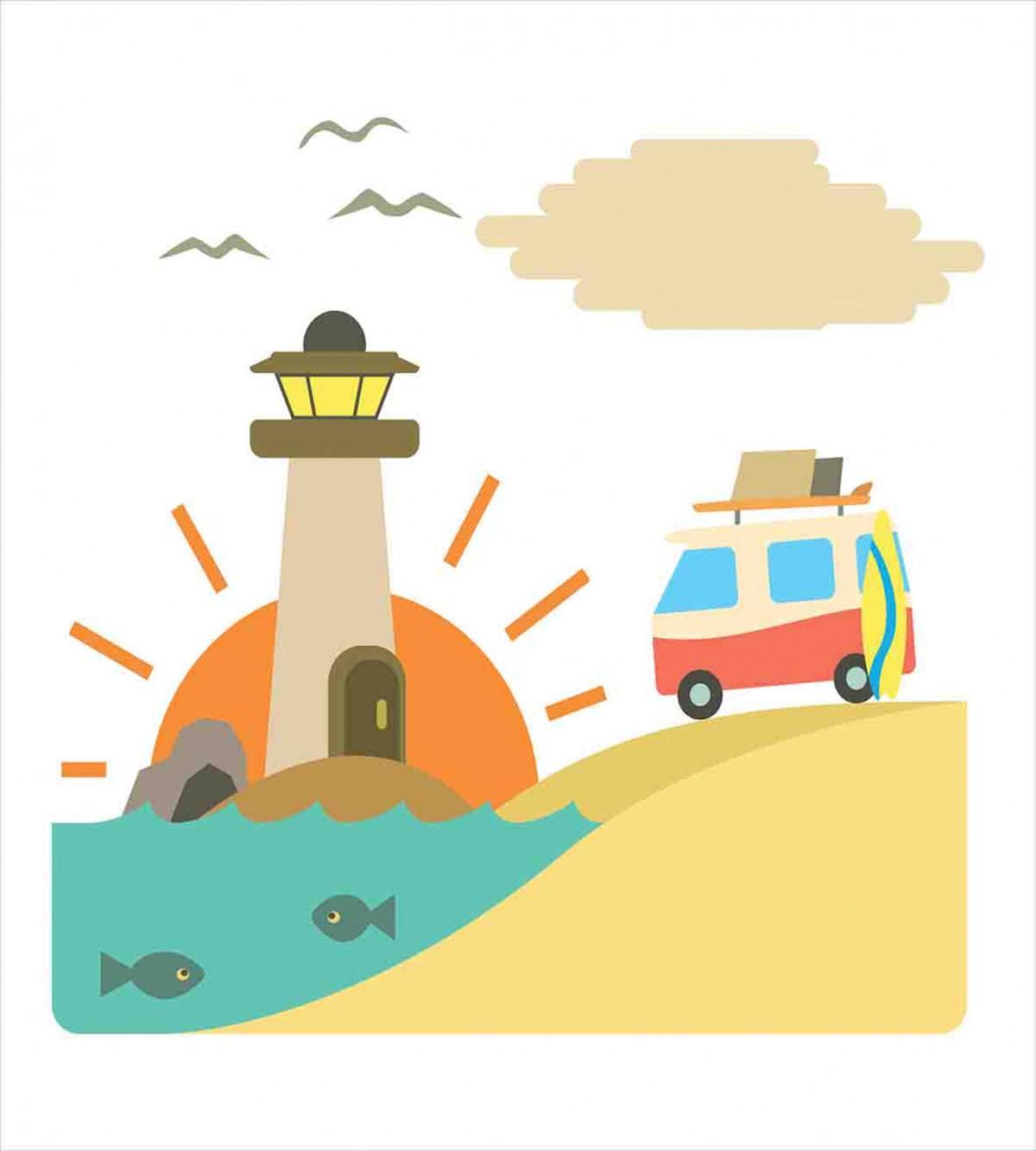 Summer Holiday Cartoon — Pattern