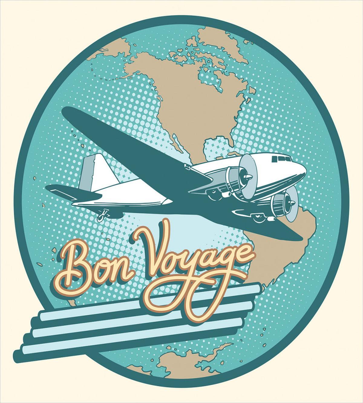 Bon Voyage and Retro Plane — Pattern