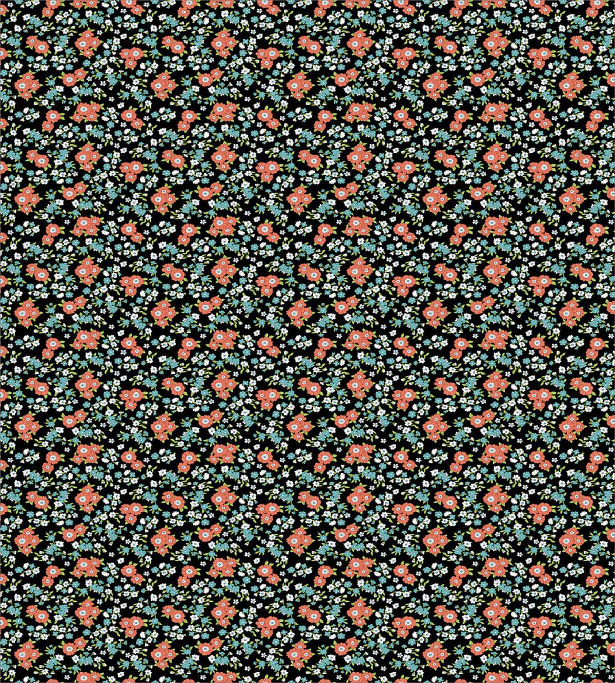 Flowers Bloom on Dark — Pattern