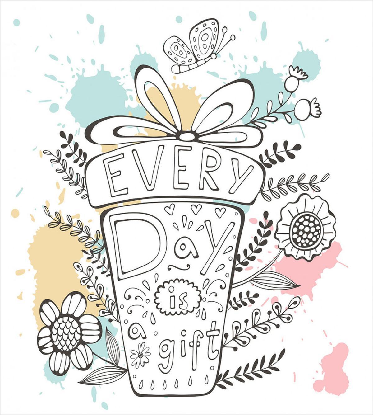 Floral Every Day is a Gift — Pattern