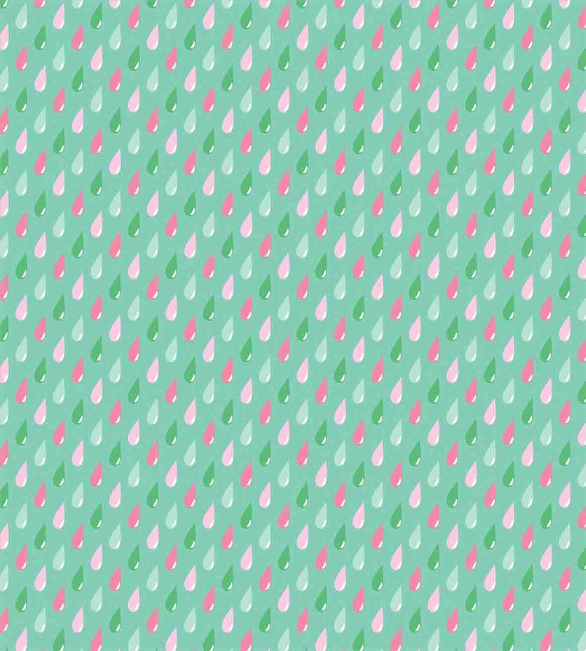 Rain Droplets Retro Art — Pattern
