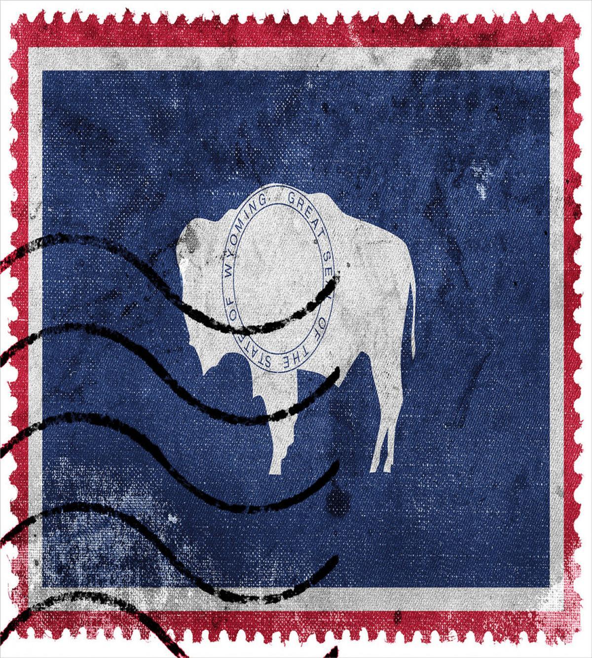 Old Postage Stamp Like Flag — Pattern