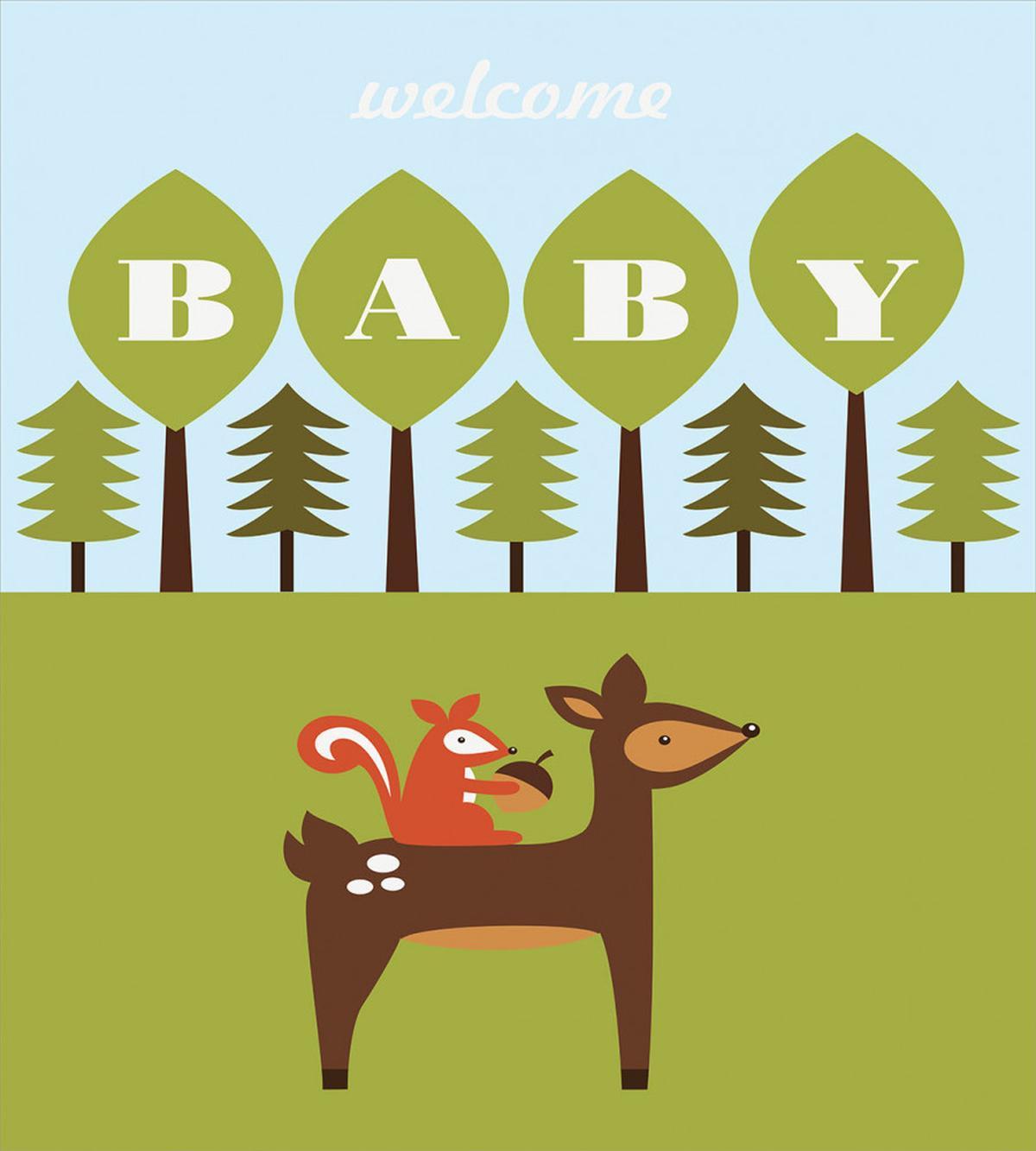 Newborn Welcome Cartoon — Pattern