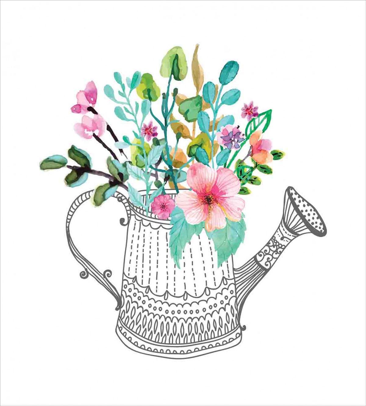 Doodle Watering Can — Pattern