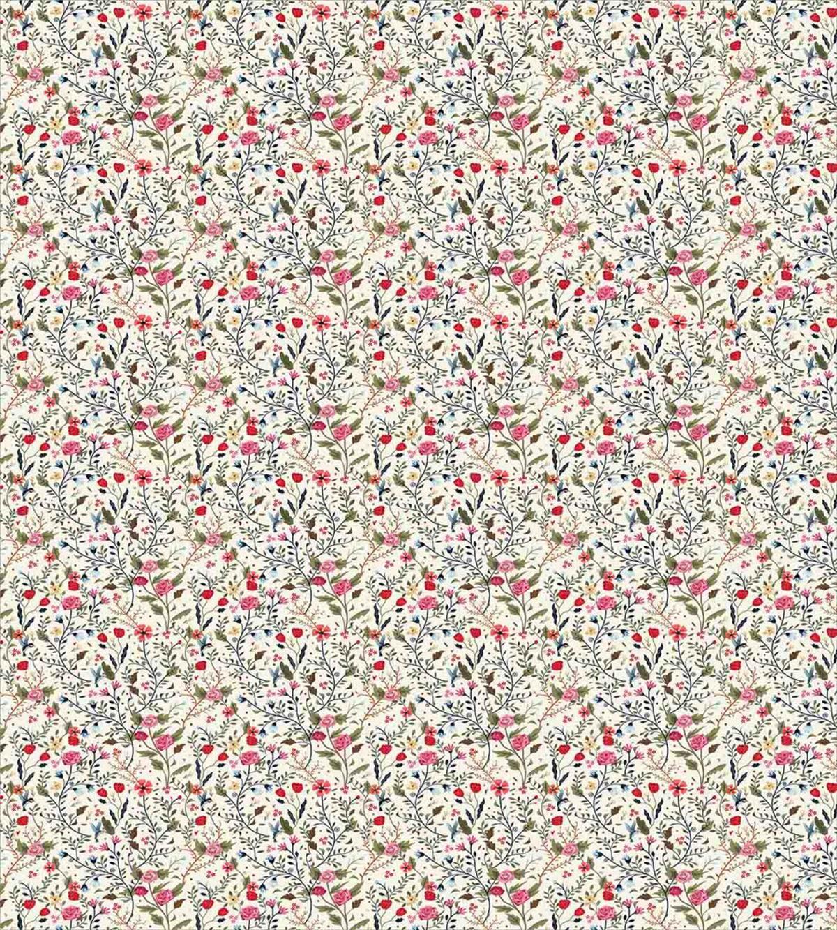 Roses Tulips and Sparrows — Pattern