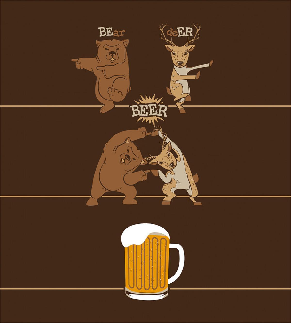 Bear Deer Beer Pub Magic — Pattern