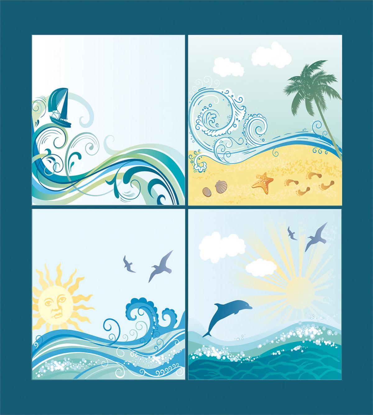 Maritime Themed Waves — Pattern