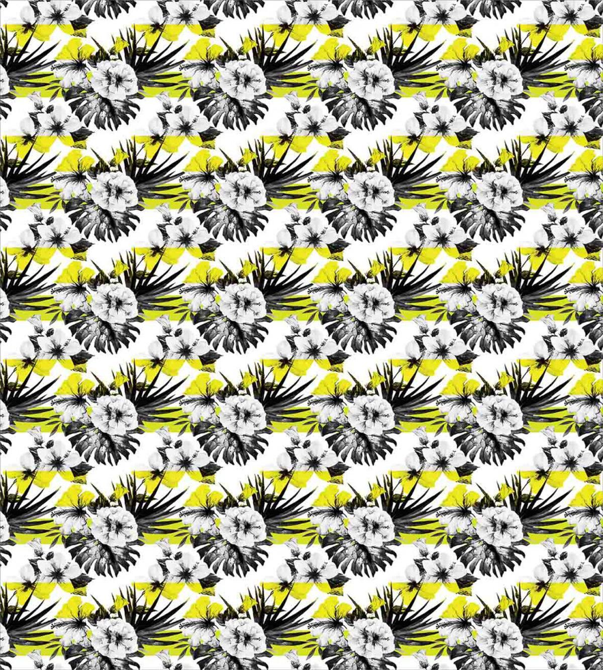 Hibiscus Buds and Blossoms — Pattern