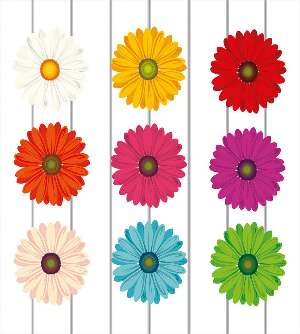 Vivid Petals on Stripe — Pattern