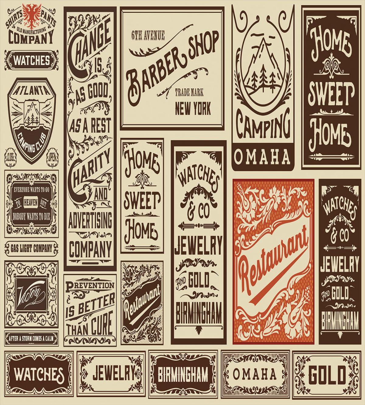 Pack Old Advertising — Pattern