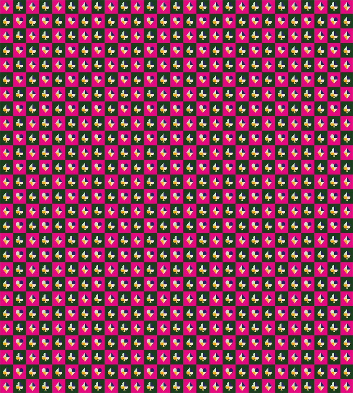 Card Suit Chess Board — Pattern