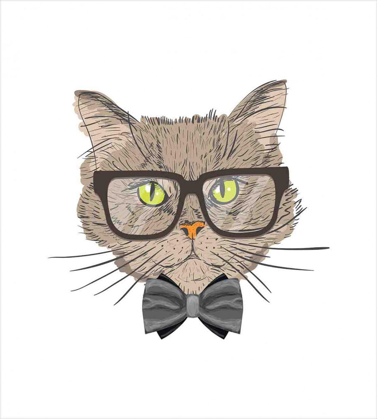 Urban Style Hipster Cat — Pattern