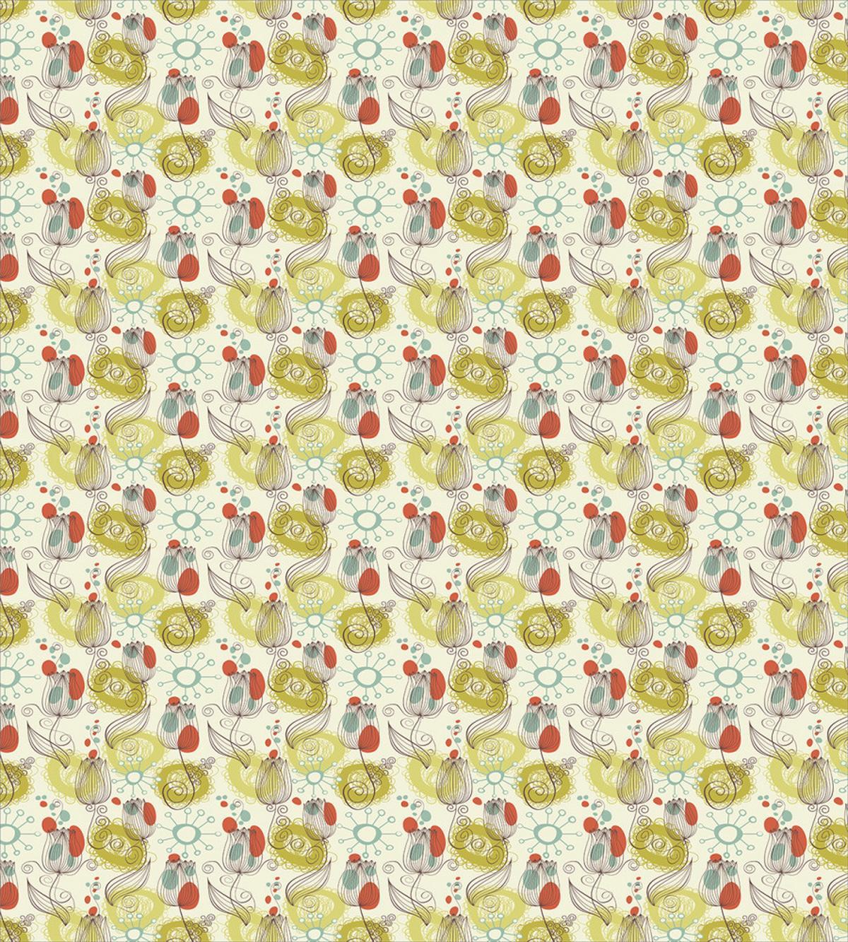 Retro Blooming Tulips — Pattern