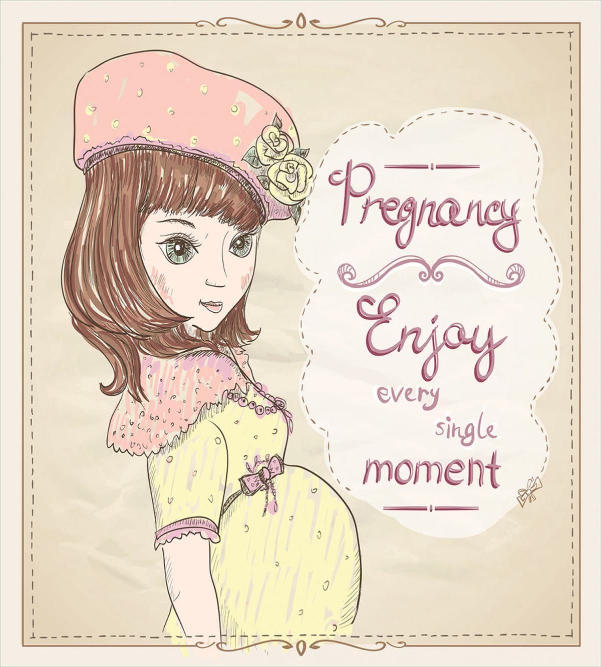 Pregnancy Themed Slogan — Pattern
