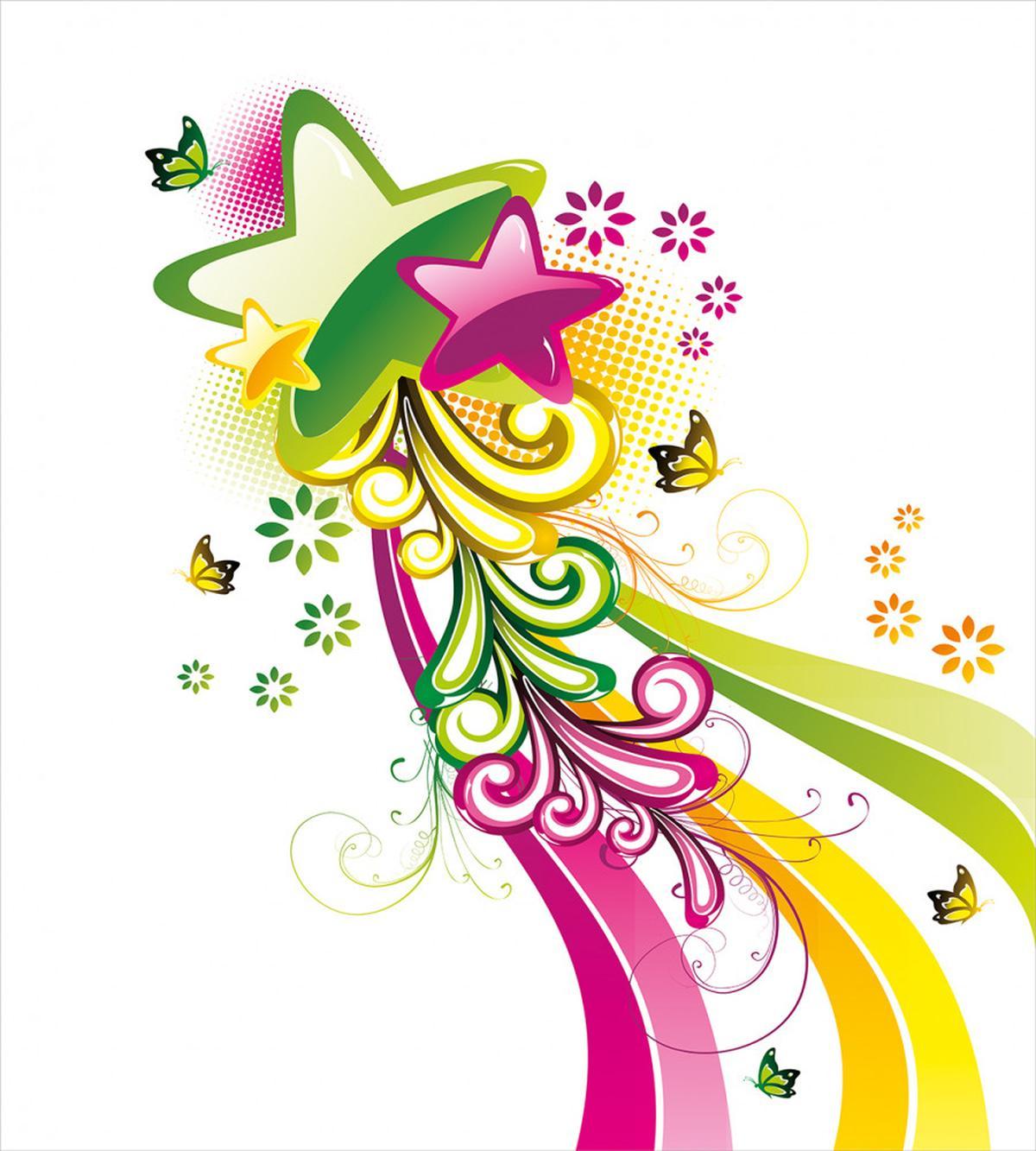Vibrant Shooting Stars — Pattern
