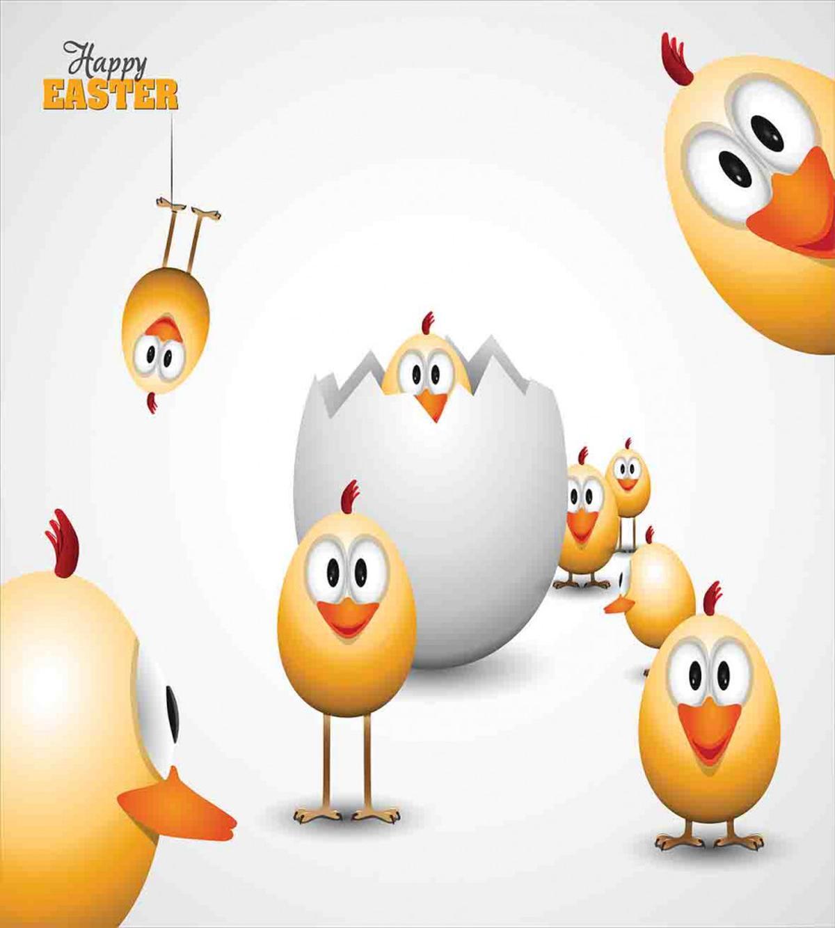 Chicks Funny Cartoon — Pattern