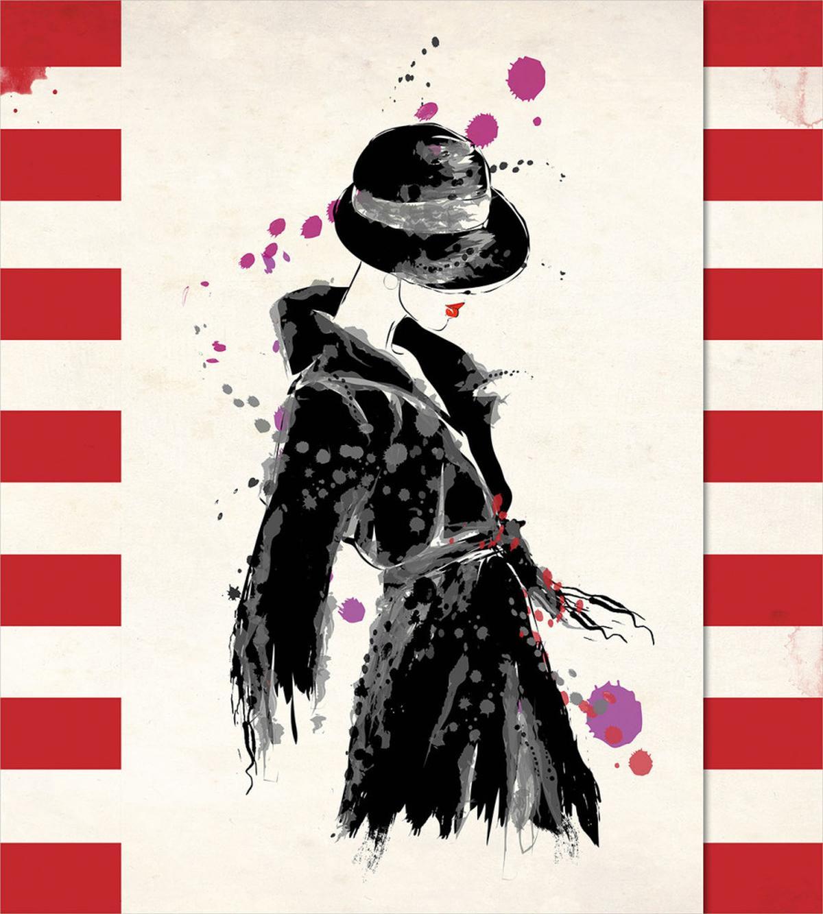 Modern Woman in Coat — Pattern